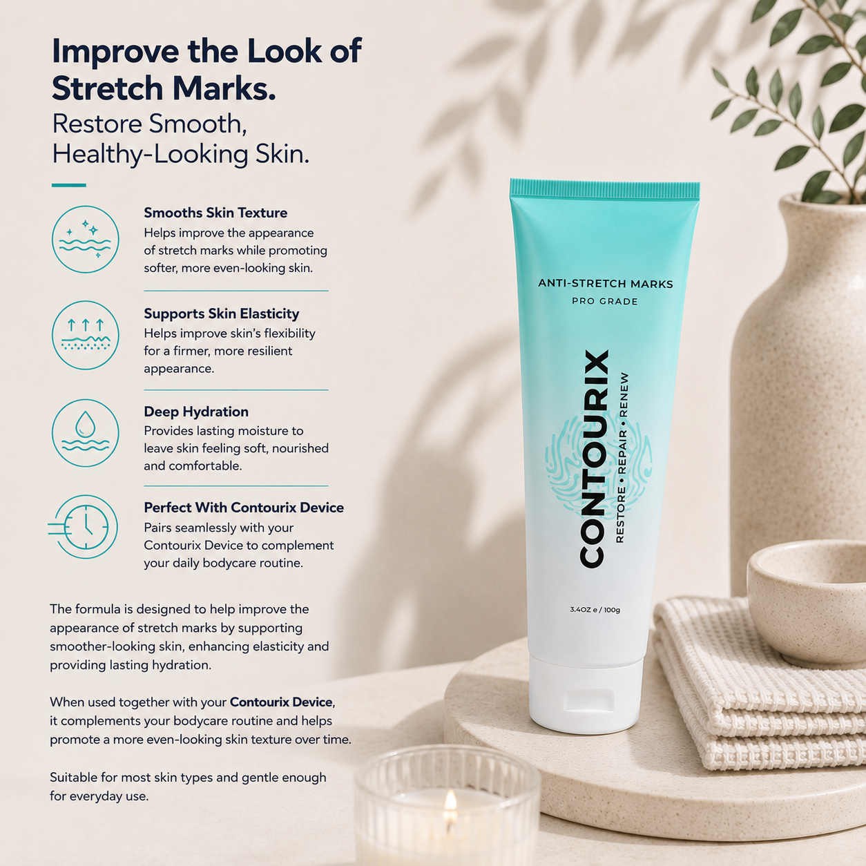 Pro-Grade Anti-Stretch Marks Cream